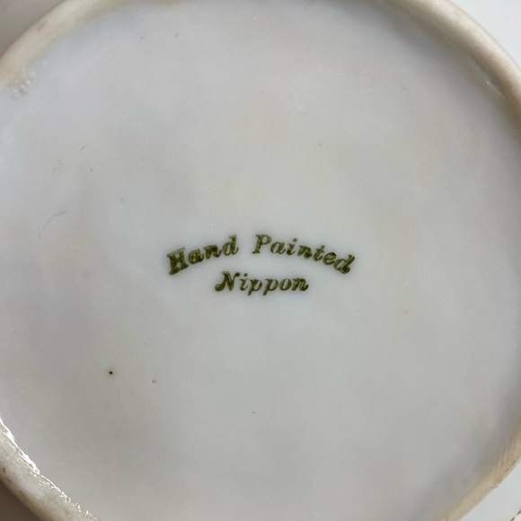 Antique Nippon Hand Painted Moriage Style Small 3 Handle Bowl Dish - Picture 7 of 7